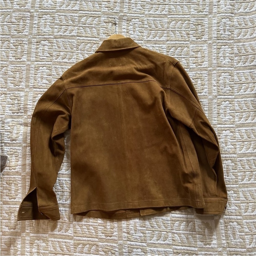 *NWOT* 100% Genuine Leather Buck Mason Mojave Suede Field Shirt, Ale - Picture 4 of 9